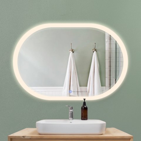 Cermin LED Oval Hrz